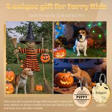 1pc Personalized Halloween Pet Ear-Shaped ID Tag - Customizable Round Halloween Pattern And Number Engraved Dog Cat Collar Tag - Multicolor - View 9