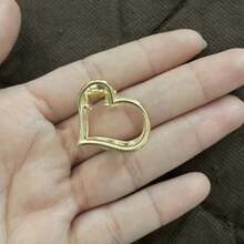1pc Minimalist Chic Hollow Metal Heart Shaped Hair Claw Clip,Geometric Retro Elegant Design,Y2K Sweet Girl Style Hair Accessory - Gold - View 9