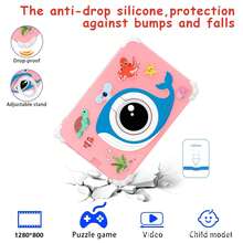 4GB RAM + 64GB ROM / 7-Inch Tablet / Quad-Core 1.3GHz / Android 13 MTK8321 / 1280x800 HD IPS Display / 2MP+5MP Camera / 4000mAh Battery / WiFi, Parental Control, Education, Games / ABS Plastic + Silicone, Educational Tablet - Blue - View 9
