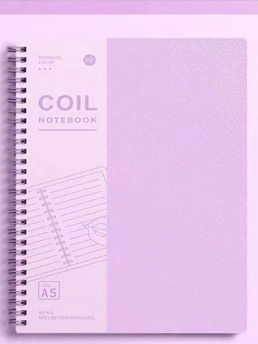 B5 Morandi Color Spiral Notebook, Fresh Literary Style, Durable Spiral-Bound Notebook For College Students, Exam Preparation And Note-Taking - Notebook - View 1