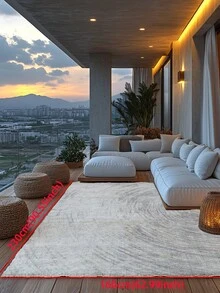 1 Piece Of Colorful Floral Living Room Sofa Carpet, Made Of 6mm Imitation Cashmere Material, Soft And Machine Washable, Ideal For Seasonal Decorations Throughout The Year. - Multicolor - View 15