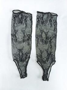 1/2 Pairs Y2K Hot Girl Lace Ruched Socks, Sexy Sheer Rose Jacquard Leg Warmers - Multicolor - View 9