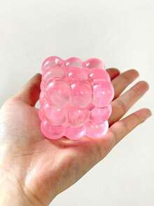 Tachimi 1pc Magic Cube Fidget Squeezer, Geometric‑Shaped Stress Relief Toy, Cool Desk Trinket To Ease Irritable Mood, Kid‑ Squishy Toy, Packed In Bag, Random Style Delivery - Multicolor - View 8