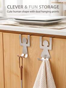 2pcs/4pcs Stainless Steel Hanging Storage Rack - Multiple Styles and Colors - View 5