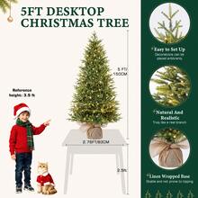 SHARECONN 2FT 3FT 4FT 5FT  Pre-Lit Artificial Mini PE Christmas Tree For Xmas Decorations - UK Plug(220-240V) - View 7