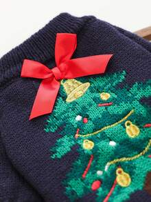 1PC Pet Clothes 2026 Autumn/Winter New Small Dog Puppy Cat Cute Pet Holiday Atmosphere Soft Skin-Friendly Warm Christmas Sweater - Navy Tree - Multicolor - View 6