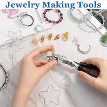 KLONKEE 1 buah/3 buah Set Tang Perhiasan 6-in-1 Multi-Ukuran dengan Tang Bulat Berbagai Diameter, Pinset Perhiasan, Pembuka Cincin, Pegangan Anti Selip, Alat Perhiasan Profesional untuk Gelang, Anting, dan Kerajinan Kawat Buatan Tangan - A - View 7