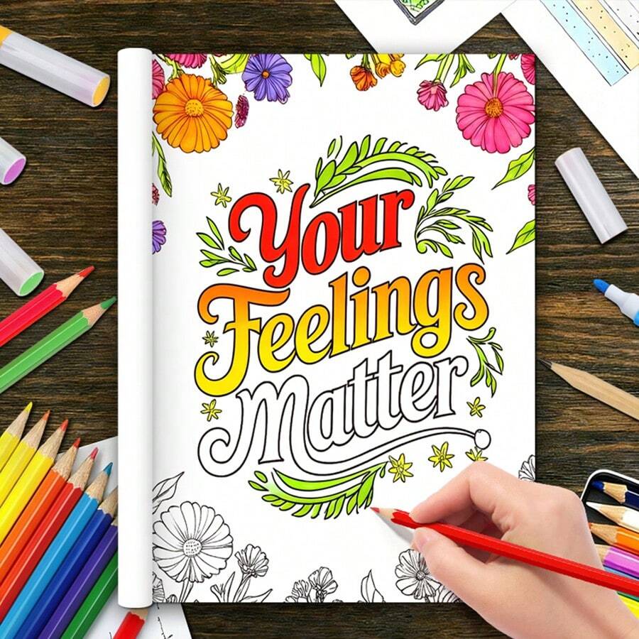 Buku Mewarnai Kesehatan Mental: Kebahagiaan Ditemukan dalam Momen-Momen Kecil | Desain Bunga & Afirmasi Positif | Buku Aktivitas Penghilang Stres & Relaksasi untuk Dewasa & Remaja | Hadiah Perawatan Diri Kreatif untuk Kesadaran Diri