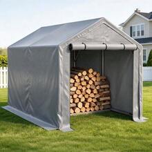 Multifunctional Dark Gray Bike Garage, Garden Shed, Tool Tent, Storage Tent – 296x190x200cm - Grey - View 5