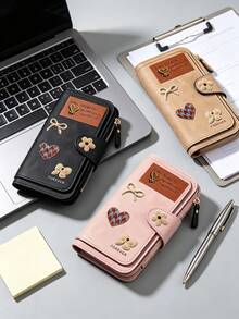 Vintage Floral Bow Knot Women's Long Wallet, Multi-Card Slot Large Capacity Purse, PU Leather Zipper Coin Pouch Phone Clutch, Daily Accessory - Multicolor - View 7