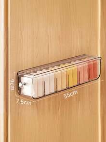 2/1pc Drawer-Style Sock Organizer, High-Quality Closet Divider Storage Box, Wall-Mounted Adhesive Design, No-Drill Installation, Space-Saving For Wardrobe, Suitable For Socks, Underwear, Scarves, Belts And Other Small Items, Ideal For Homes With Limited Closet Space, Transparent Multi-Compartment Design, Perfect Gift, Drawer-Style Storage,Travel Essential,Room Decor - Clear - View 8