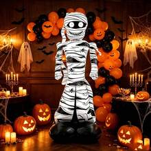 1 buah Balon Foil Aluminium Mumi Berdiri Halloween, Balon Tiup Besar Berbentuk Manusia, Perlengkapan Dekorasi Pesta Liburan di Halaman Rumah - beraneka warna - View 4