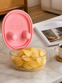 Snack Box, Food Storage Container With Innovative Silicone Finger Grip Lid, With Food Storage Bag, Perfect For Storing Fruits, Nuts, Popcorn, Cookies, Candy, Easy To Grab Snacks While Keeping Hands Clean, Reusable, Suitable For Daily Use, Convenient For Carrying And Travel, Easily Fits In Lunch Bags, Backpacks, Handbags And Picnic Baskets, Perfect For Home, School, Office, Road Trips, Picnics And Parties, Back To School Gift - Multicolor - View 5