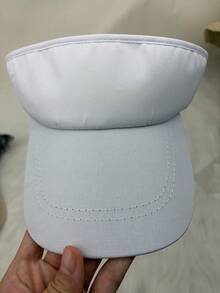 1pc Unisex Adjustable Sports Sun Visor Cap, Summer Breathable Baseball Hat For Sun Protection, Travel & Outdoor Activities, Athleisure - Solid Color Hat - View 8