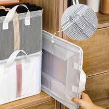 1pc Transparent Handbag Storage Box, Space-Saving Closet Organizer, Portable Dust-Proof Bag Storage Box, Can Store Handbags, Backpacks, Wallets, Dresses, Women's Clothing And Accessories, Multi-Purpose Suitable For Snacks, Kitchen, Bathroom, Dorm And Travel Use - Multicolor - View 7