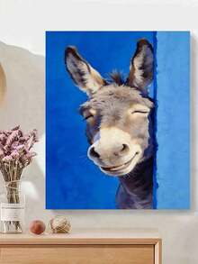 DIY Cute Smiling Donkey Portrait (Frameless 8x12 / 16x20 Inches) Paint By Numbers Kit(Acrylic) Arts & Crafts For Adult Beginners, Home Wall Decor, And Creative Holiday Gifts For Animal Lovers - Sets - View 3