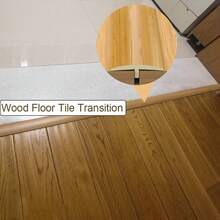 1pc Tile To Laminate/Vinyl/Carpet Floor Transition Strip, PVC Flat Joint Gap Divider, Self-Adhesive - Transition Sticker - View 10