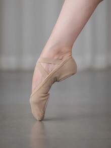 Wuyuan 4-Way Stretch Canvas Ballet Shoes With Lining, Single Elastic Strap, 3 Ways To Wear, No Drawstring Design - Khaki - View 6
