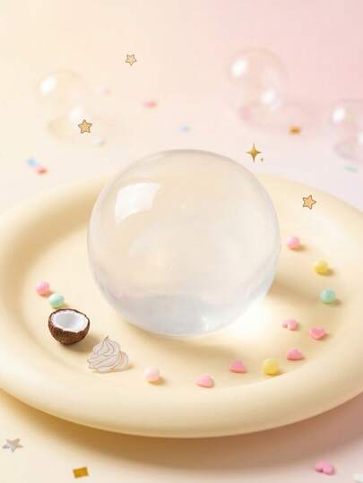 Balle anti-stress artisanale en huile de coco malléable à rebond lent, ultra-transparente, idéale pour soulager l'anxiété, à utiliser du bout des doigts, pour soulager la pression des mains, comme jouet de Pâques ou anti-stress, cadeau d'anniversaire ou de fête, petit cadeau à glisser dans un sac-cadeau.