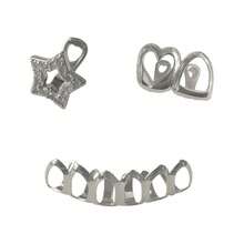 1 Set Cute Hollow Heart & Zirconia Star Combination Tooth Jewelry Set, Elegant Accessory For Party, Daily Wear, Holiday Gift - Multicolor - View 6