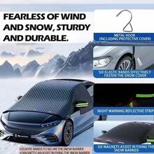 All-Season Vehicle Snow Shield Cover - Multi-Layer Anti-Freeze, Sun Protection, Frost Protection Glass Cover, Suitable For Cars, Trucks, SUVs - Fits Most Vehicles, Winter Vehicle Protection, Fashionable Car Cover, Durable Car Cover Suitable For Winter Large Magnetic Frost Cover, Side Window Frost Cover, Oxford Fabric - High Strength, - Easy Installation - Multicolor - View 9