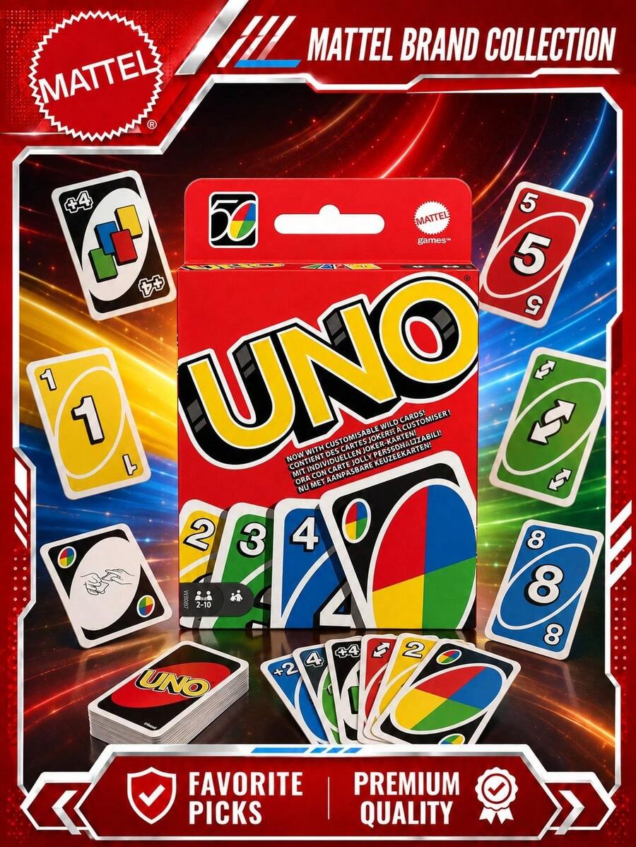 Mattel Game UNO NO MERCY Special Edition Card Game, Perfect For Breaking The Ice At Parties, Competitive Fun For And Teens, Gift Idea For Gamers, Great For Players,Presents For Birthday,Christmas, Halloween - Multicolor - View 1