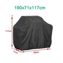 Penutup Panggangan BBQ Kain Oxford 210D dengan Tali Serut, Tahan Air, Tahan Debu, Tahan Sinar UV, Penutup Pelindung BBQ Luar Ruangan, Cocok untuk Taman dan Teras - Hitam - View 14