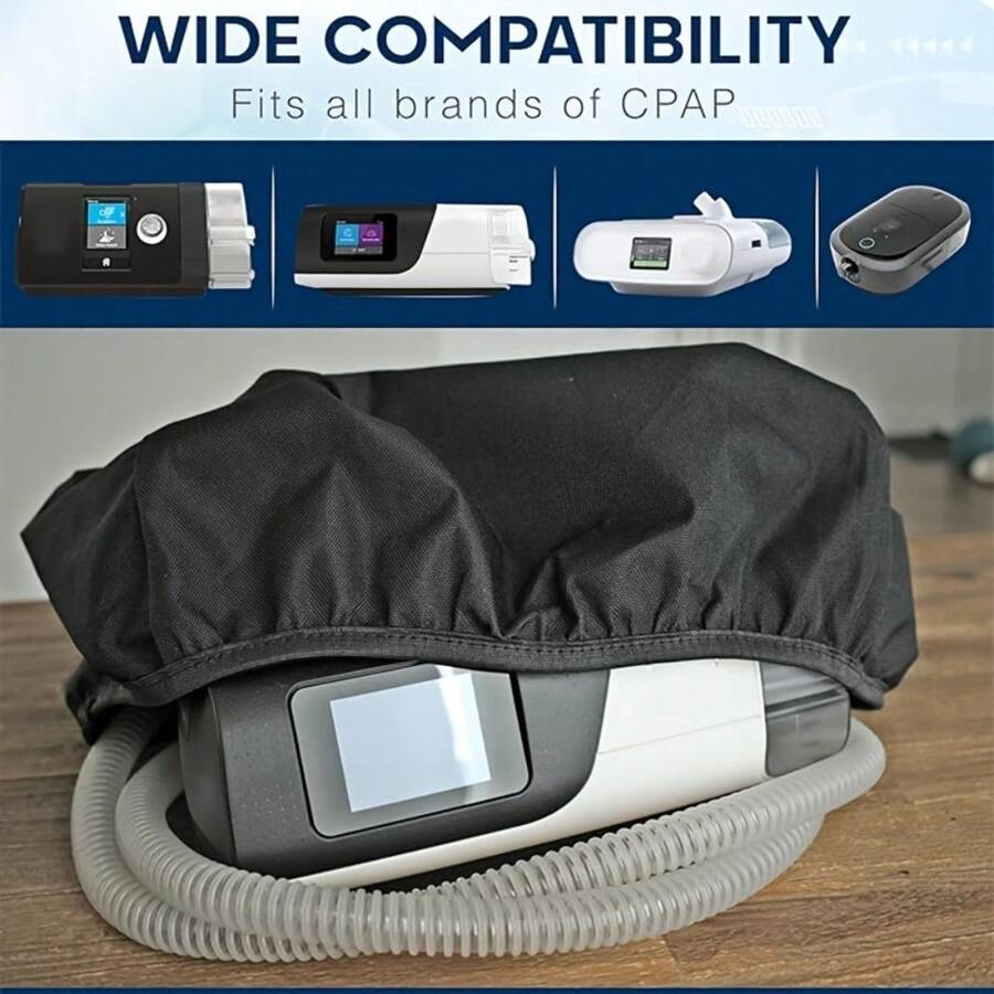 CPAP Machine Dust Cover, Universal Elastic Protective Cover With Hose Access, Dust & Pet Hair Protection For CPAP/BiPAP Respiratory Equipment, Reusable Bedside Machine Cover, 1pc - Hollow Out - View 1