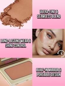 MISSLYN 2Pcs GLOW-UP GIRL Bronzing & Contouring Powder & CRUSH ON GLOW Powder Blush Set, Silky Blendable Pigment, Natural Dewy Glow, Face Palette Cheek/Contour, Daily/Summer/Party, Y2K/Soft Glam/Glass Skin, Blush & Bronzer Set - #18+#19 - View 3