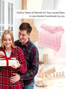 1/2/3pcs Manual Wooden Weaving Loom, Suitable For Hand Weaving, Knitting And Crochet, Multi-Functional Textile Tool, Can Make Thick Blankets, Scarves And More, No Electricity Required, Easy To Operate, Hand Weaving Machine - Multicolor - View 3