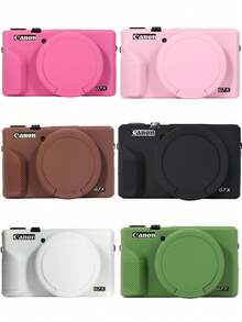 Suitable For PowerShot G7 X Mark III Camera Silicone Protective Case, Scratch Resistant, Cushioned And Anti-Collision Body, Suitable For Travel, Daily Use Camera Silicone Sleeve, Camera Bag, Camera Accessories, Camera Pouch Camera Case - Multicolor - View 8