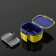 1 Pack Fishing Bait Box For Red Worms Earthworms Multifunctional Divided Bait Storage Case With Drainage Holes Portable Belt Clip Live Bait Container For Sea Fishing Outdoor Angling Accessories - Yellow - View 2