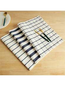 6pcs Mediterranean Blue Fabric Kitchen Towels, 100% Cotton Tea Towels, Food Background Cloth, Tablecloth - Multicolor - View 12