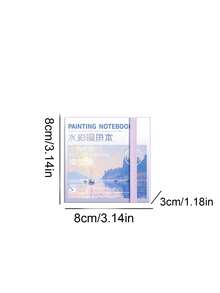 Adult Watercolor Sketchbook, Mini Acrylic Watercolor Paint Box, Small Drawing Board, Portable Notebook, Sketchbook For Sketching And Travel, Pocket Watercolor Sketchbook With Both Creative Coloring And Casual Doodling Functions. - A - View 10