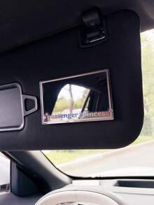 1PC "Passenger Princess" Sticker Fashion Creative Car Sun Visor Seat Back Makeup Mirror High Definition Grooming Mirror - Multicolor - View 4
