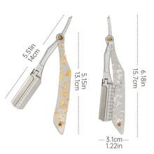 Premium Men's Shaving Razor Holder, Vintage Folding Barber Razor, Home Grooming Styling Tool - Multicolor - View 7