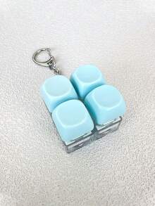 1pc 2/4 Key Mechanical Keyboard Keychain, Colorful Stress Relief Fingertip Key Ring Pendant, Decompression Bag Charm, Car Keychain - Multicolor - View 20
