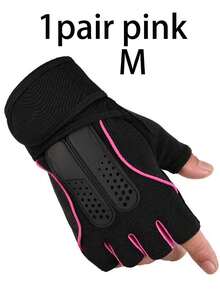 Anti-Slip Half-Finger Fitness Gloves With Padding And Mesh Design, Adjustable Breathable Sports Gloves, Unisex, Suitable For Work, Cycling, Gym, Boxing, Motorcycle Gear, Hiking, Camping, Travel Essential Accessory - Multicolor - View 16