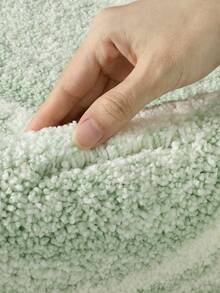1pc Bathroom Floor Mat Carpet, Fluffy Geometric Textured Green Rug With TPR Non-Slip Backing, Suitable For Kitchen, Outdoor, Indoor, Hallway, Bedroom, Living Room, Bedside, Machine Washable And Easy To Clean, Autumn Holiday Decor Bathroom Carpet - Multicolor - View 4