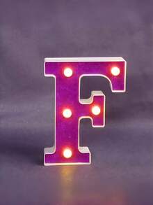 1pc Purple Glowing Letter Light Box, Includes 26 Letters, Numbers And Characters, Can Be Used As Desktop Decoration Light, Proposal Light Or Birthday Party Atmosphere Light - Q3-purple Letter Light - View 43