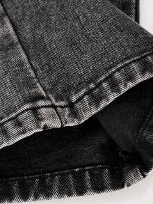 Youth Girl Spring Denim Jeans, New Fashion Style - Black - View 6