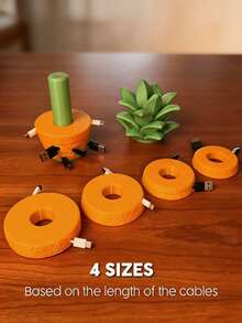 Pineapple Cable Organizer Tray, Desktop Tidiness Assistant, Modular Segmented Design, Cable Management Organizer, Easily Store Multiple Data Cables, Home Desktop Decor, Office Use, Gaming Desk, Neat Cable Storage, Gift Recommendation, Birthday Gift, Couples, Friends, Classmates, Family Gift, Party Gift - Multicolor - View 7