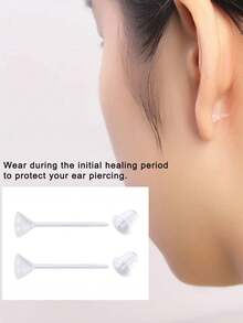 2Pcs Hypoallergenic Ear Piercing Kit Silver Gold Ear Piercing Gun Kit Disposable Self Piercing Earrings At Home Earring Gun Piercing Kits With Earring Studs Small Ball 3mm - View 7