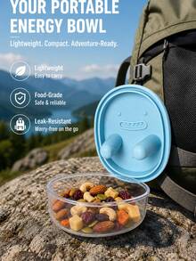 Snack Box, Food Storage Container With Innovative Silicone Finger Grip Lid, With Food Storage Bag, Perfect For Storing Fruits, Nuts, Popcorn, Cookies, Candy, Easy To Grab Snacks While Keeping Hands Clean, Reusable, Suitable For Daily Use, Convenient For Carrying And Travel, Easily Fits In Lunch Bags, Backpacks, Handbags And Picnic Baskets, Perfect For Home, School, Office, Road Trips, Picnics And Parties, Back To School Gift - Multicolor - View 8