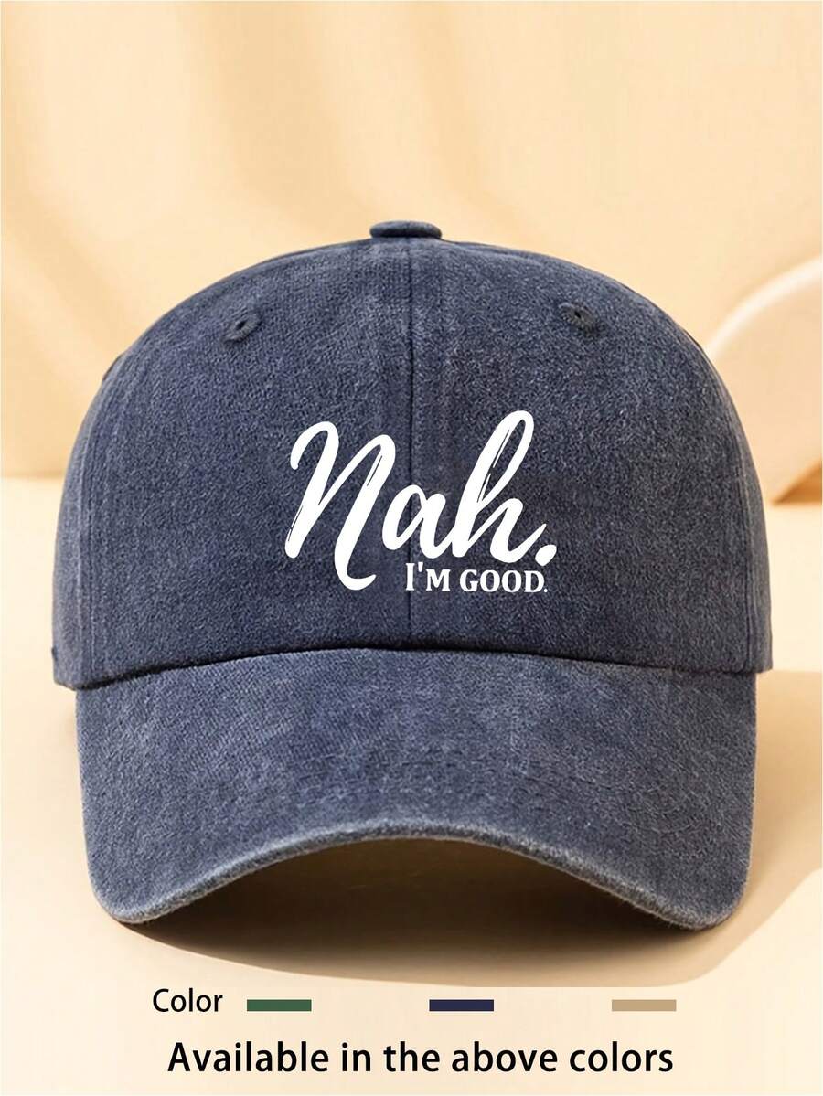 1 buah Topi Baseball Unisex Bergaya Vintage, Dapat Dicuci, Lembut, Cocok untuk Pemakaian Sehari-hari, Mendaki, dan Bepergian - Navy Blue - View 1