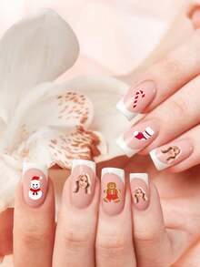 Customized Christmas Nail Stickers, Personalized Photo Nail Stickers, Waterproof Nail Tattoo Stickers, Customized Nail Stickers, DIY Nail Stickers, Suitable For Christmas, Birthday, Wedding, Party, Unique Gift For Her, Suitable For Family And Friends - Multicolor - View 5