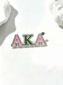 1pc Minimalist Oil Drop Letter Brooch, Sisterhood Commemorative Pin, Daily Versatile Accessory - Multicolor - View 7