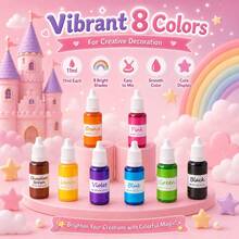 Dye Set, Widely Used, Suitable For Slime, Easter Crafts, DIY Creative Supplies, Baking Cake Decoration, Nail Art Handmade Pigments And Dyes (Stickers Random) - View 10