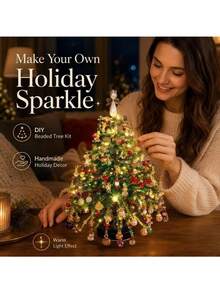 DIY Beaded Christmas Tree Set, Holiday Creative Handmade Glowing Atmosphere Christmas Tree Decoration Set - Multicolor - View 7