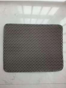 1pc Double Layer Cat Litter Mat Non-Slip Pet Cleaning Mat Litter Trapper Mat Waterproof Cat Dog Litter Box Mat - Grey - View 11